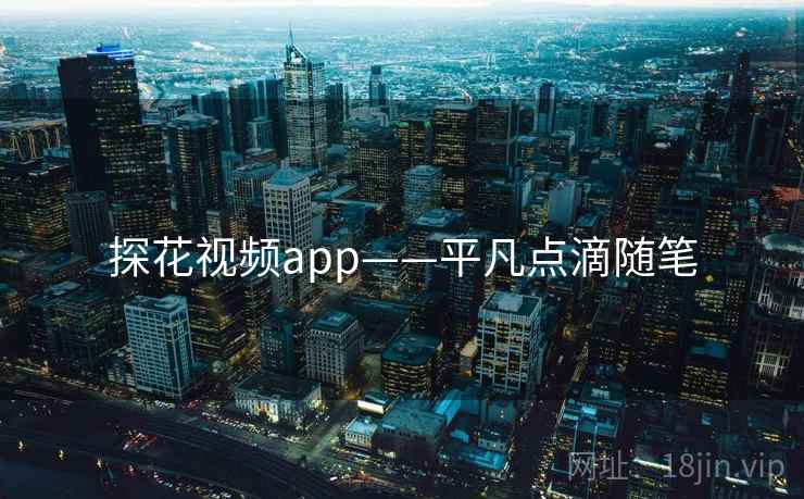 探花视频app——平凡点滴随笔